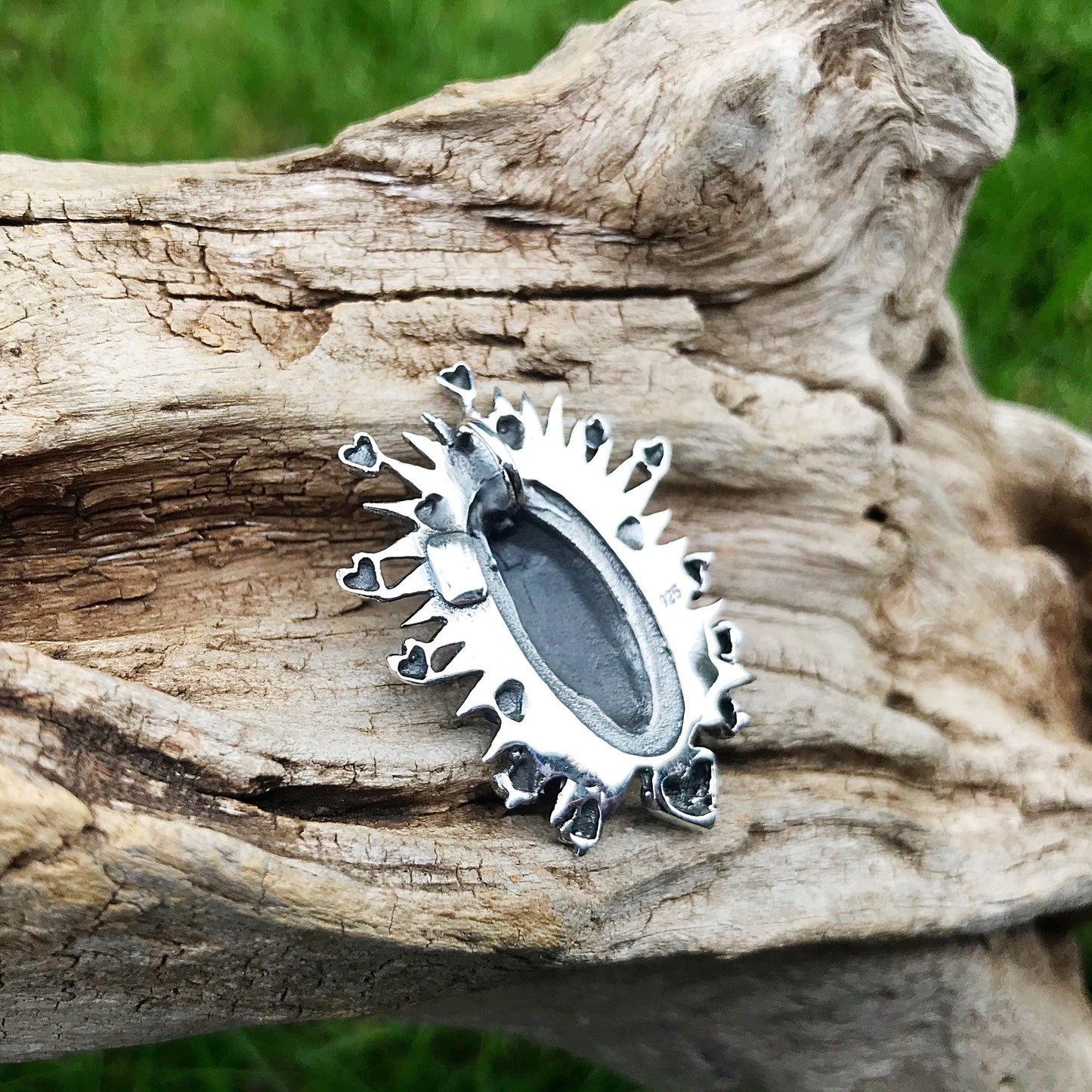 Sterling Silver statement Madonna Virgen Mary Guadalupe pendant for necklace Colors Of Etnika