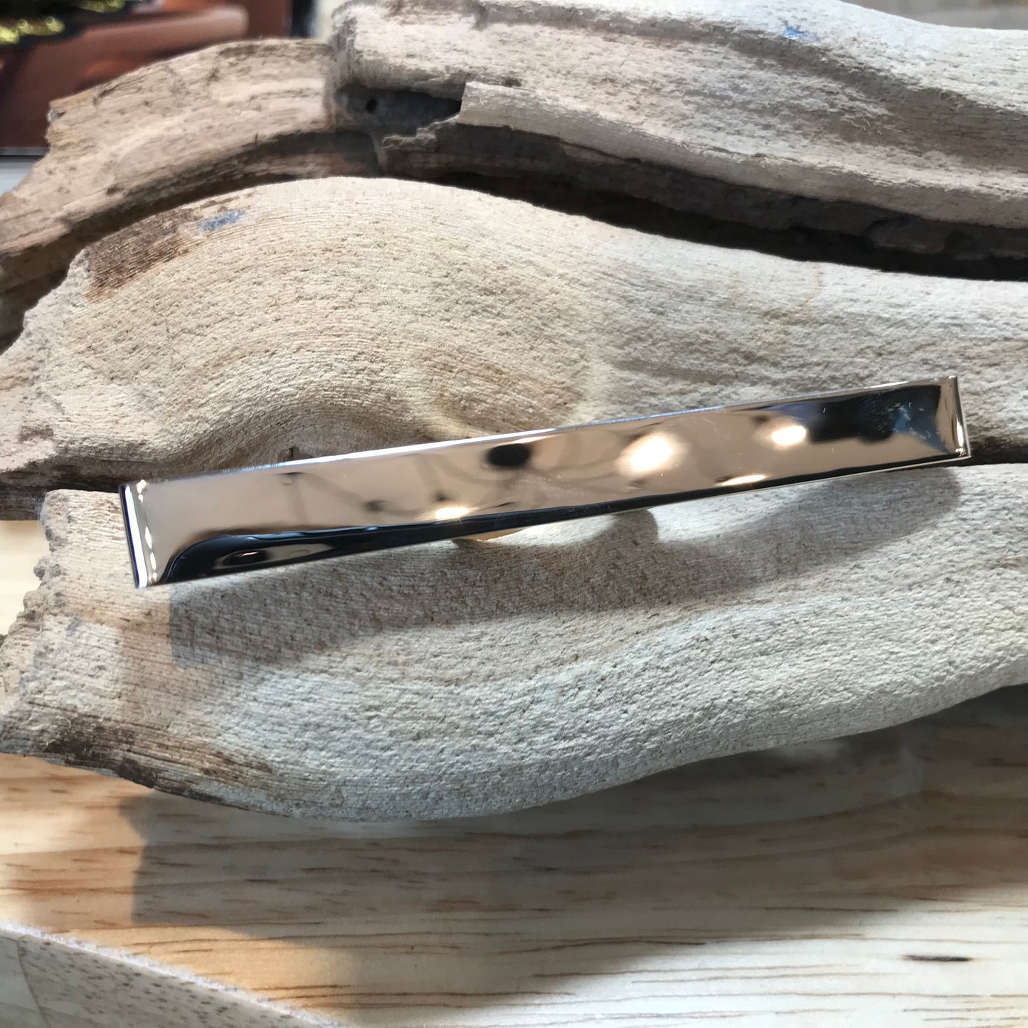 Sterling Silver Modernist Abstract oversize bar Statement Ring 6 7 8 9