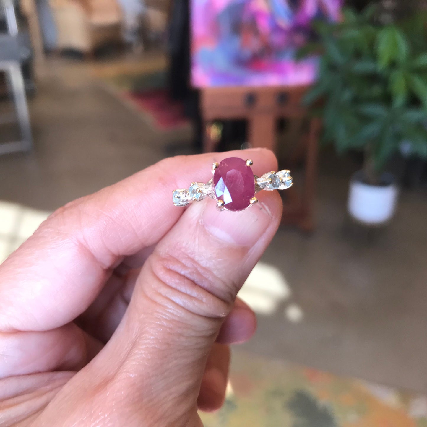 sterling silver ruby artisan ring 8