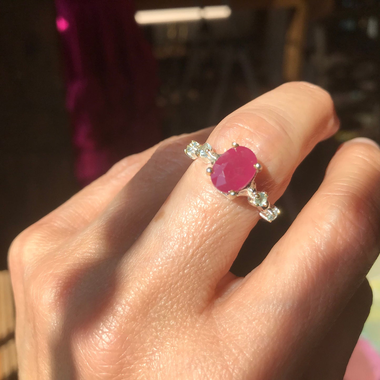 sterling silver ruby artisan ring 8