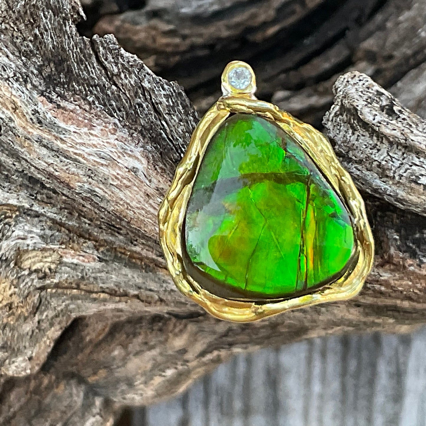Sterling silver green blue pendant with necklace
