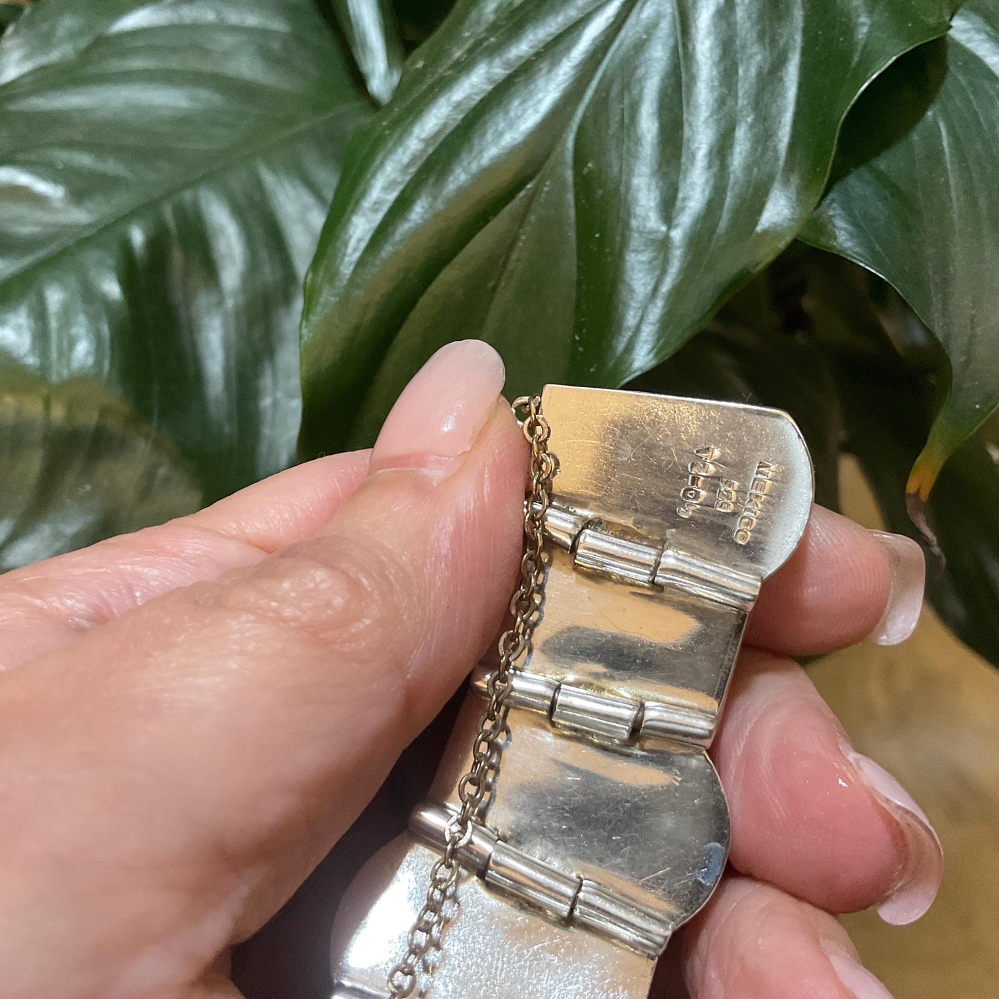 sterling silver modernist vintage abstract Bracelet