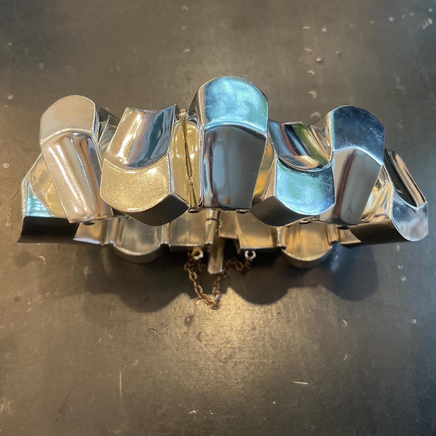 sterling silver modernist vintage abstract Bracelet