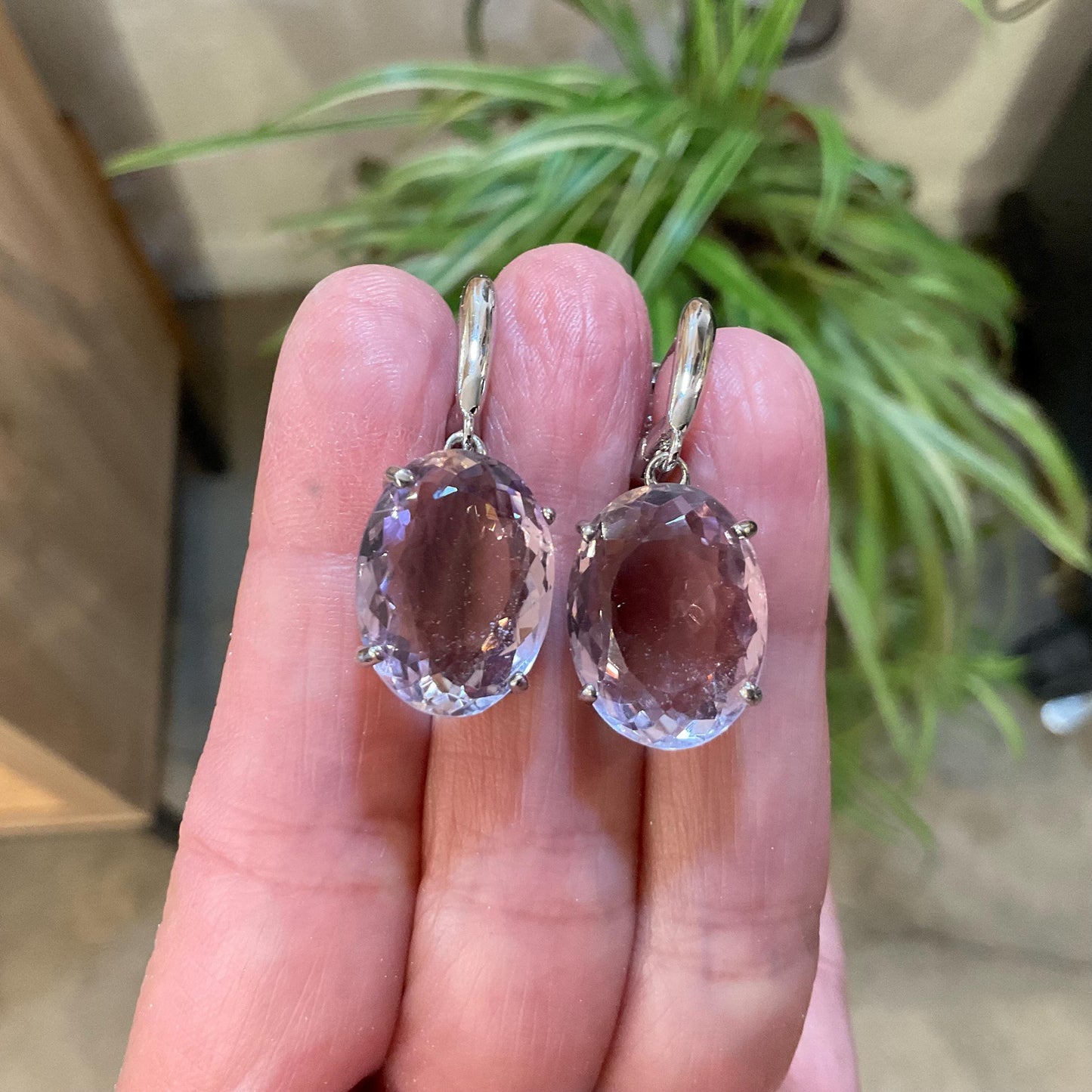 Sterling silver natural Ametrine dangle Earrings