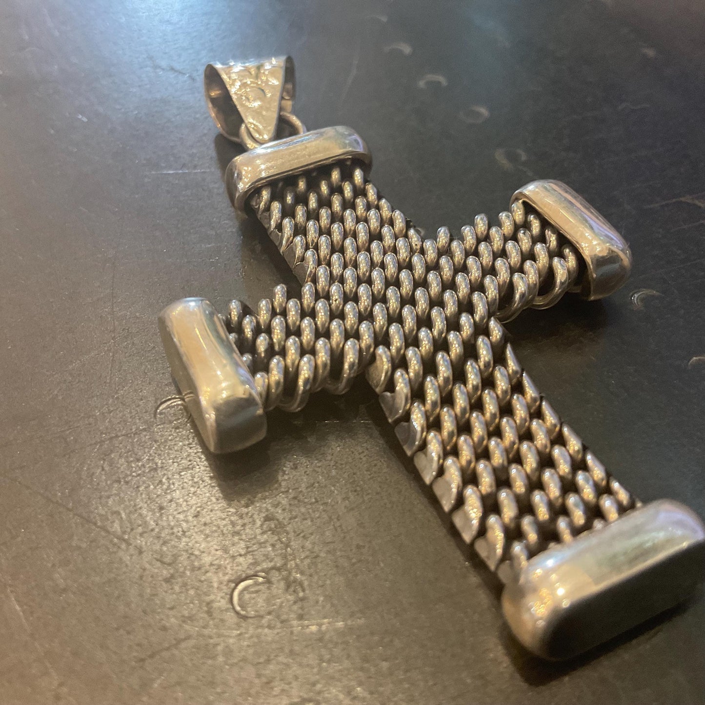 sterling silver unisex cross Pendant handmade