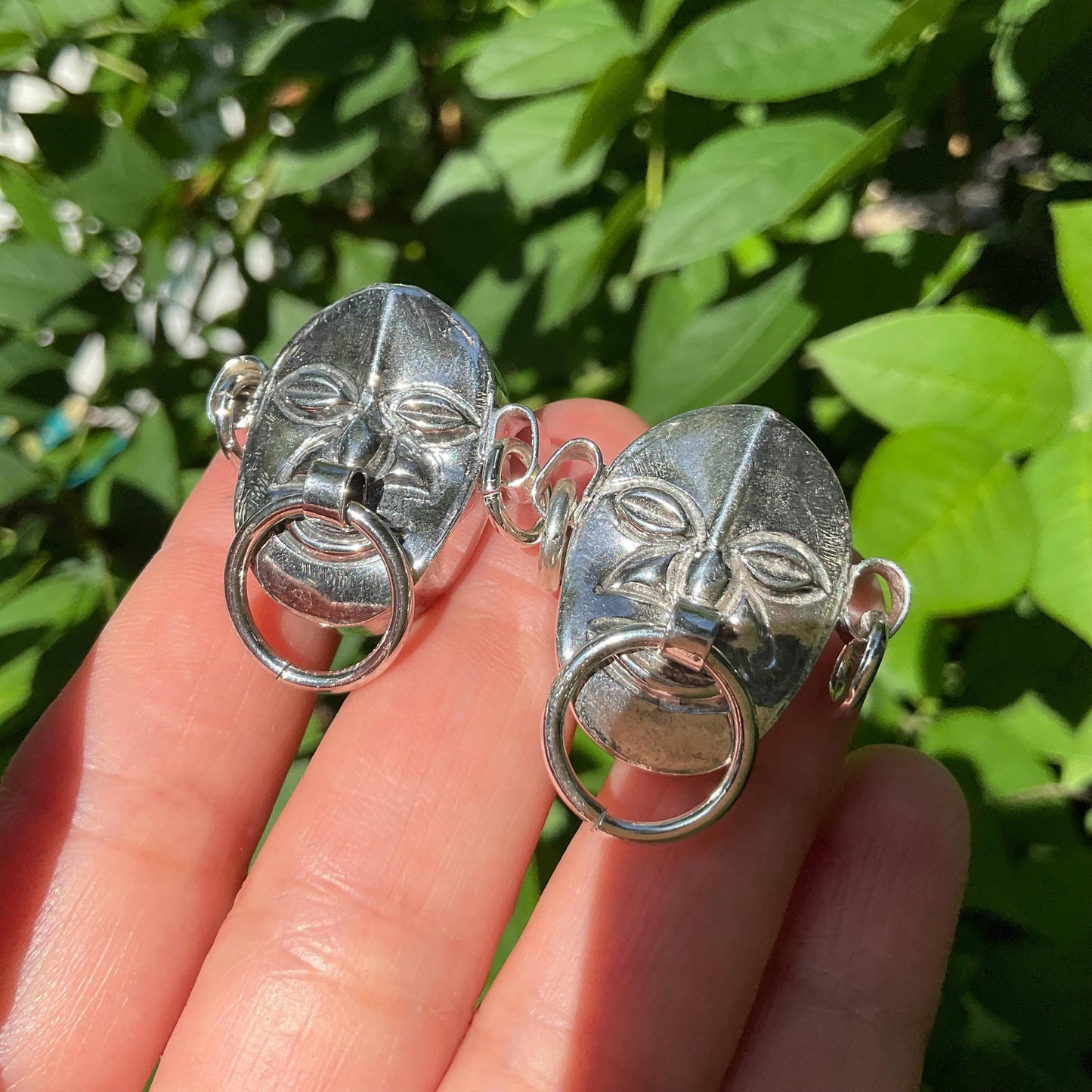 sterling silver mid century vintage tribal stud earrings Colors Of Etnika