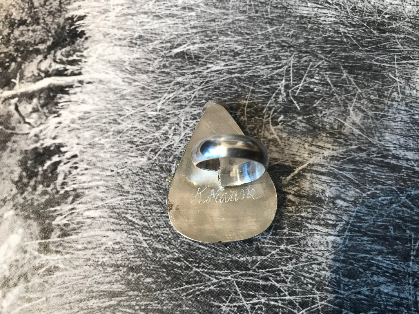 Handmade Sterling Silver Adjustable Moonstone Statement Ring