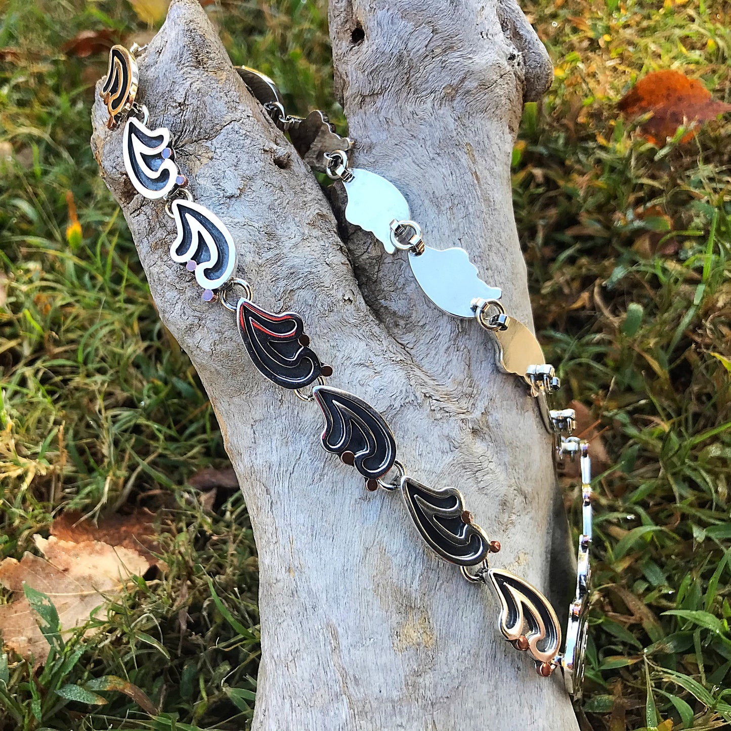 Sterling silver handmade vintage statement necklace earrings set