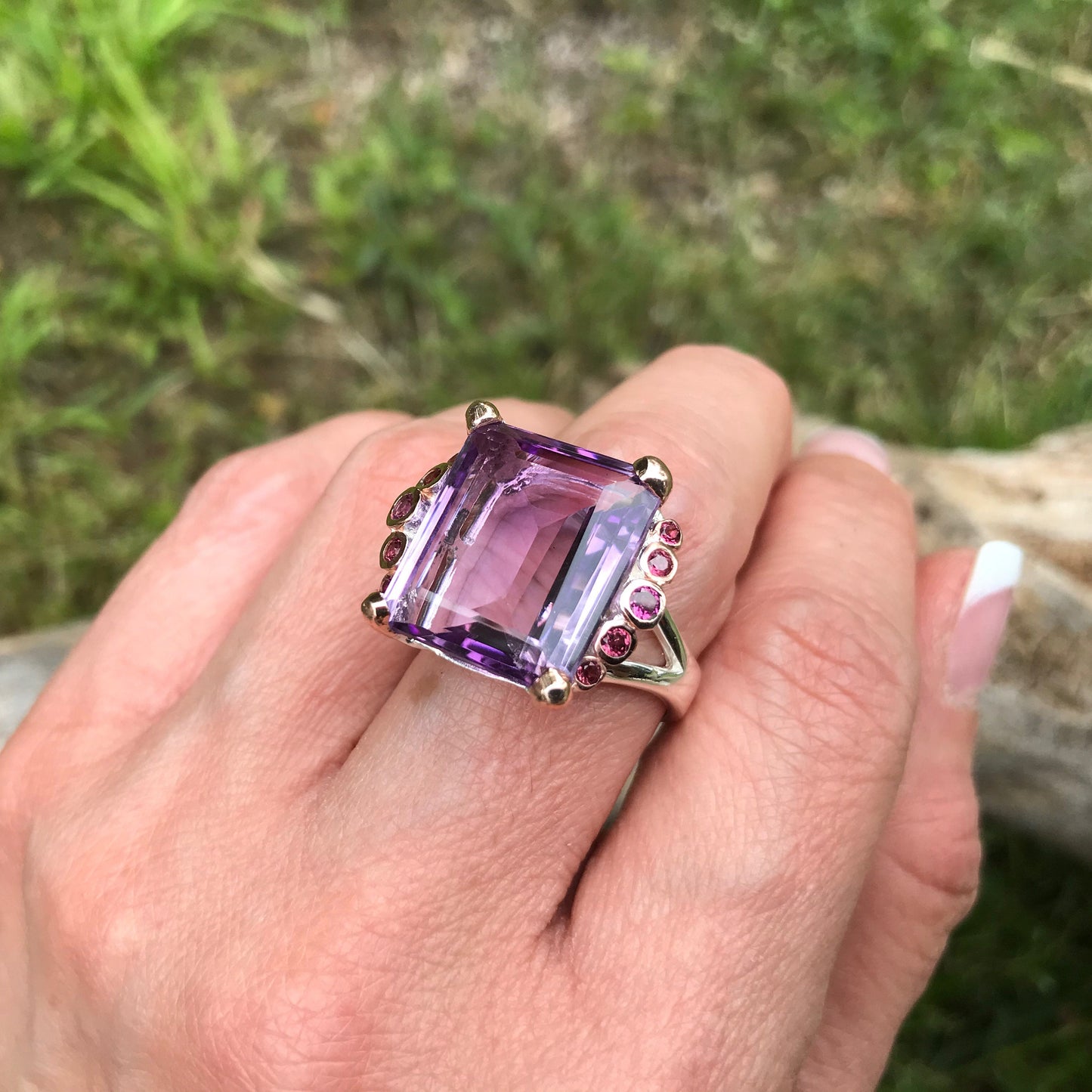 Handmade Sterling Silver Amethyst Ring 9