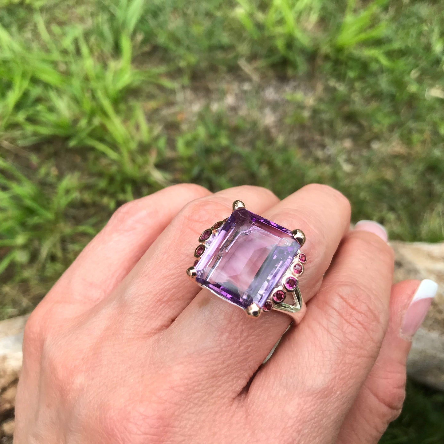 Handmade Sterling Silver Amethyst Ring 9