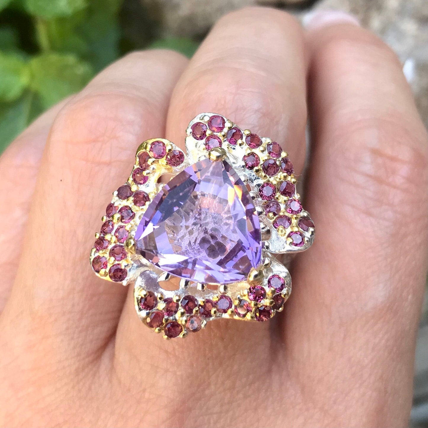 Handmade Sterling Silver Amethyst Ring 8