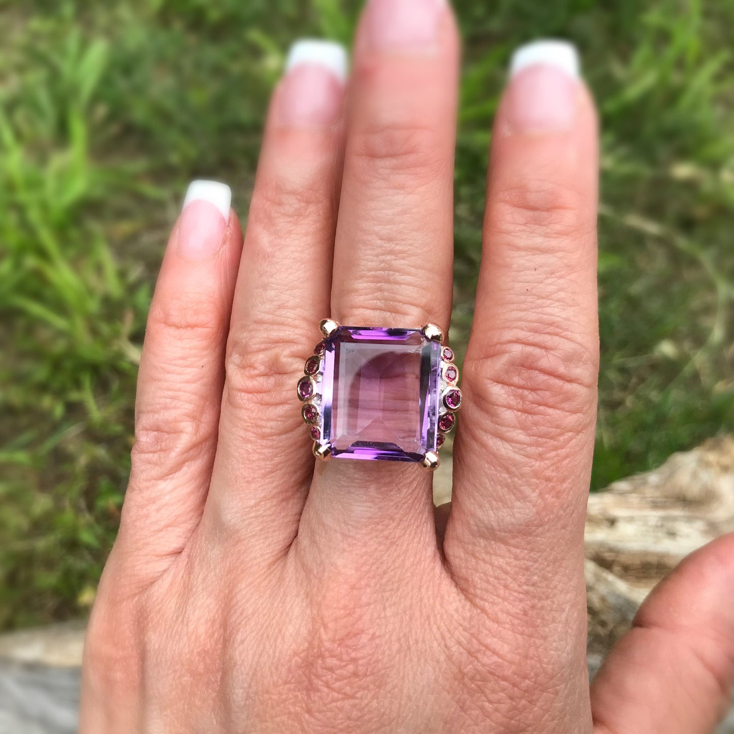 Handmade Sterling Silver Amethyst Ring 9