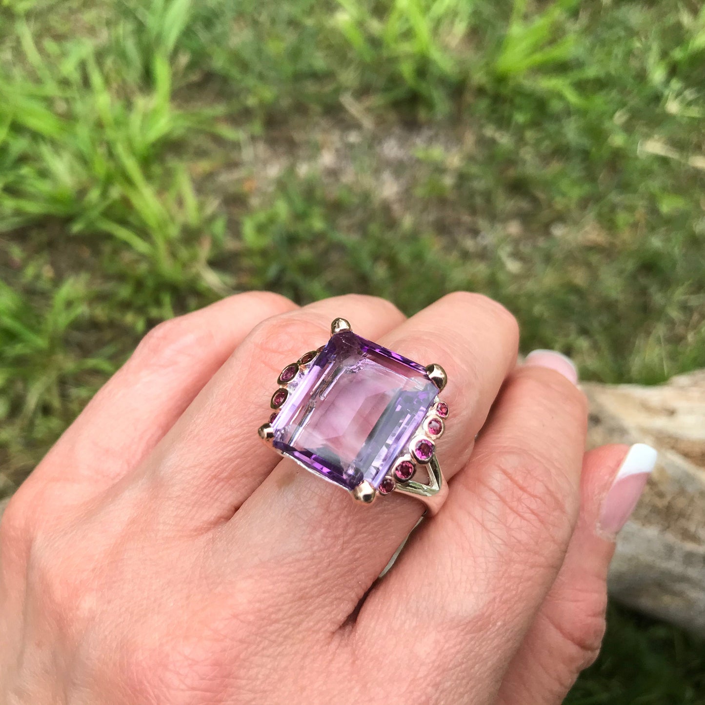 Handmade Sterling Silver Amethyst Ring 9