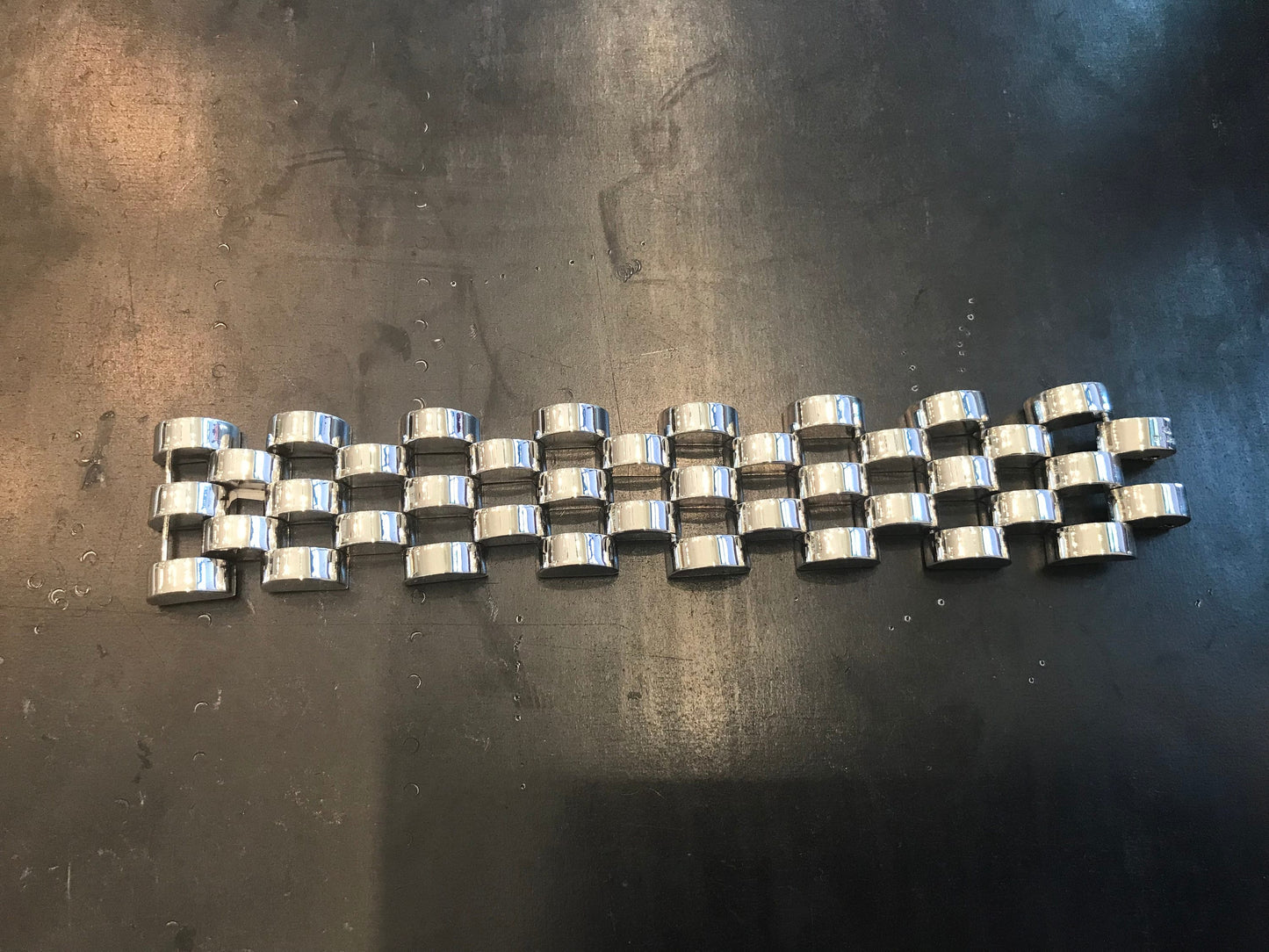 sterling silver dome modernist abstract Bracelet cuff