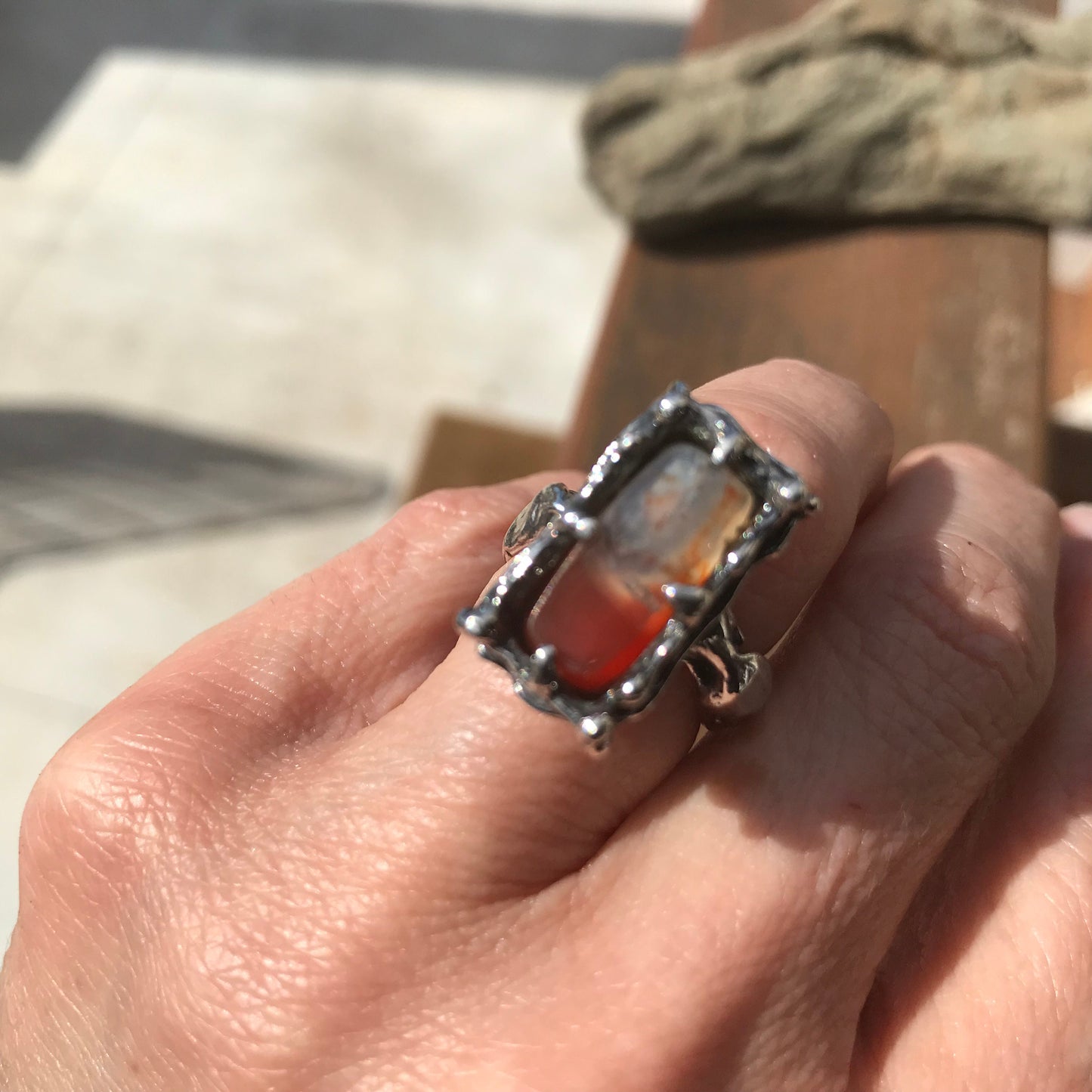 Sterling Silver jasper artisan Ring Handmade Jewelry 5