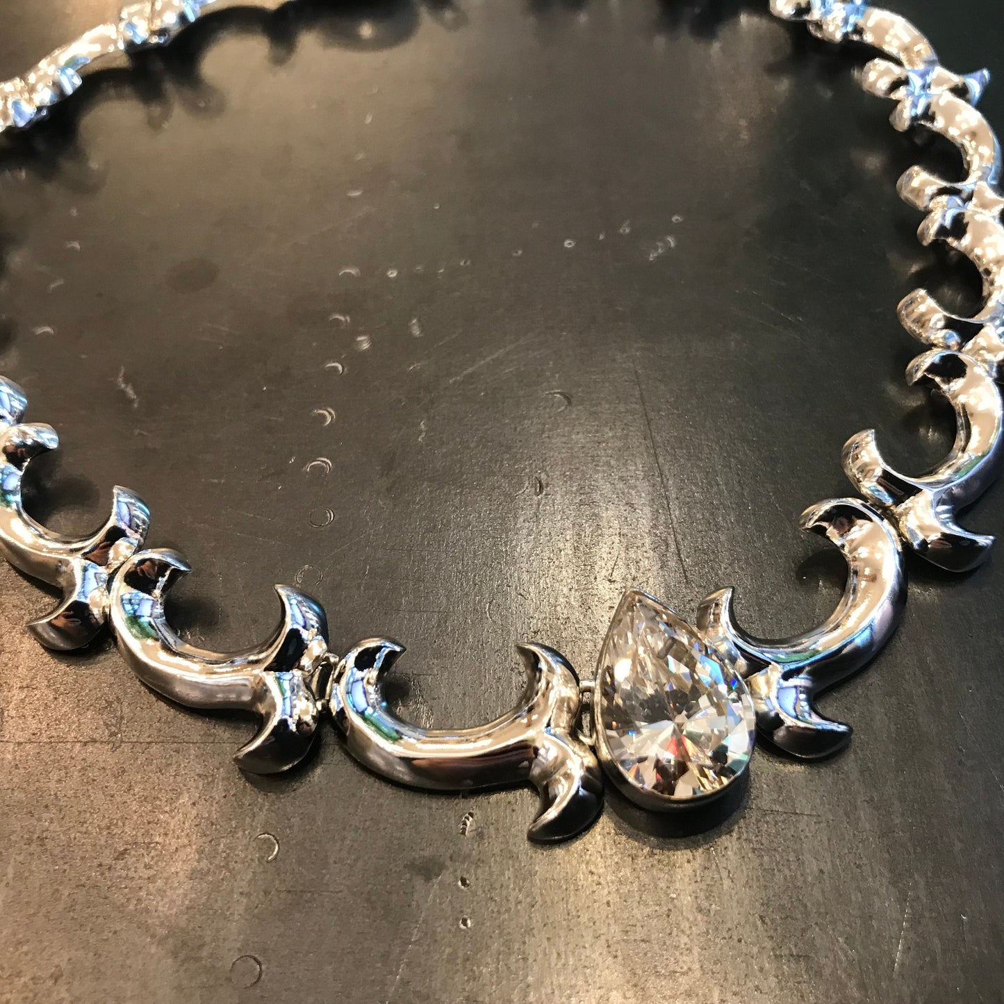 Sterling Silver vintage statement necklace collar