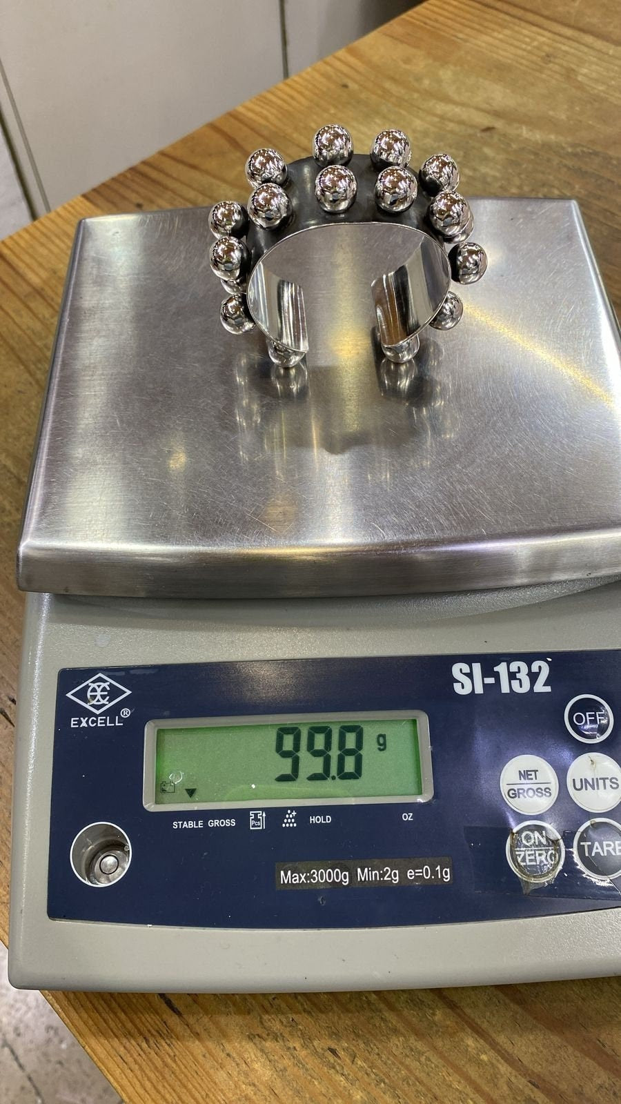 Sterling Silver Modernist edgy Cuff Bracelet