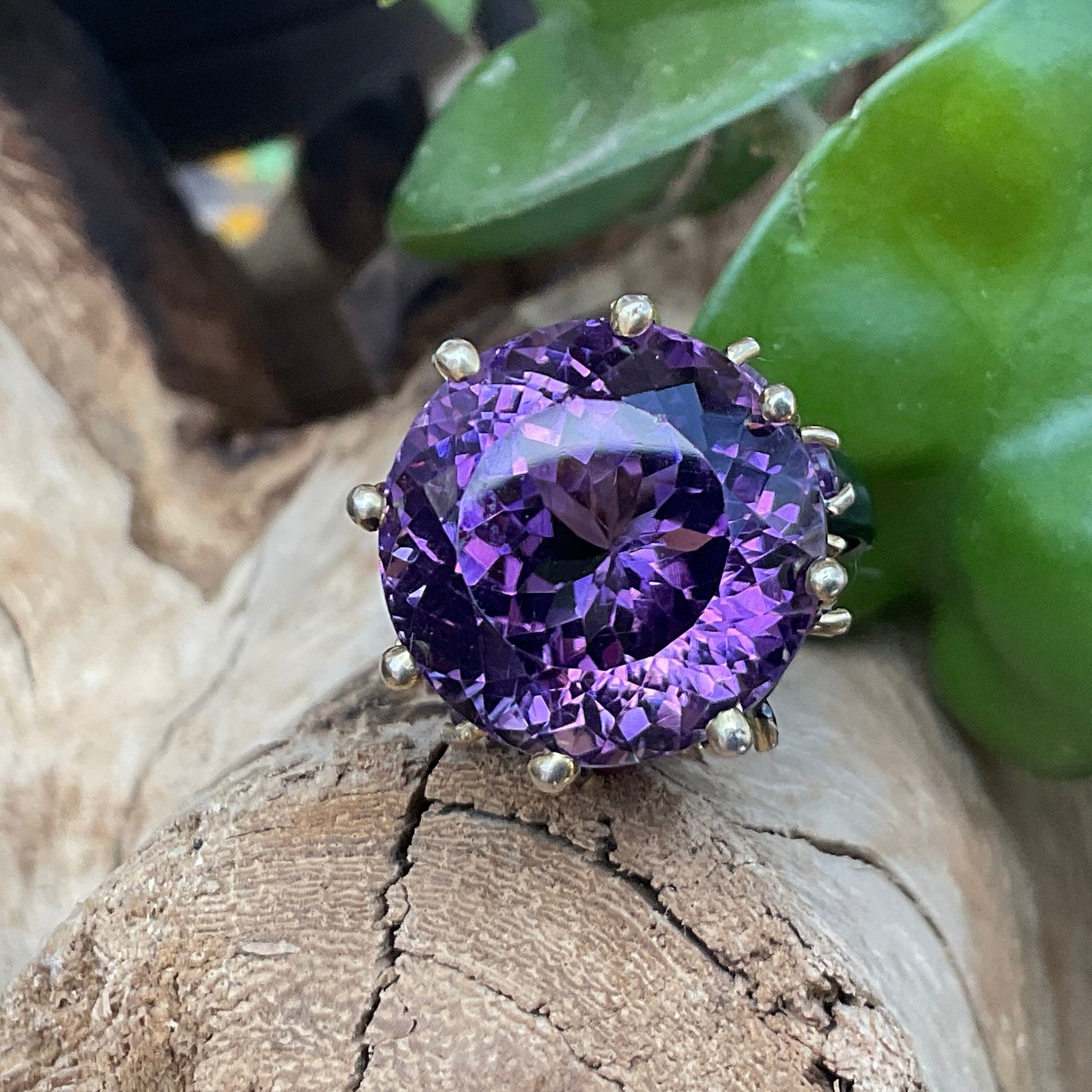 Sterling Silver Statement rhodolite  Amethyst fancy Ring 9 Colors Of Etnika