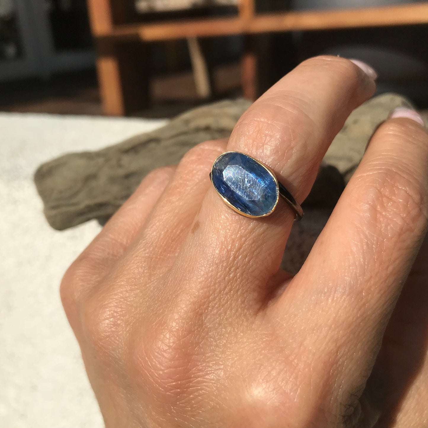 Sterling Silver Blue Kyanite ring 6