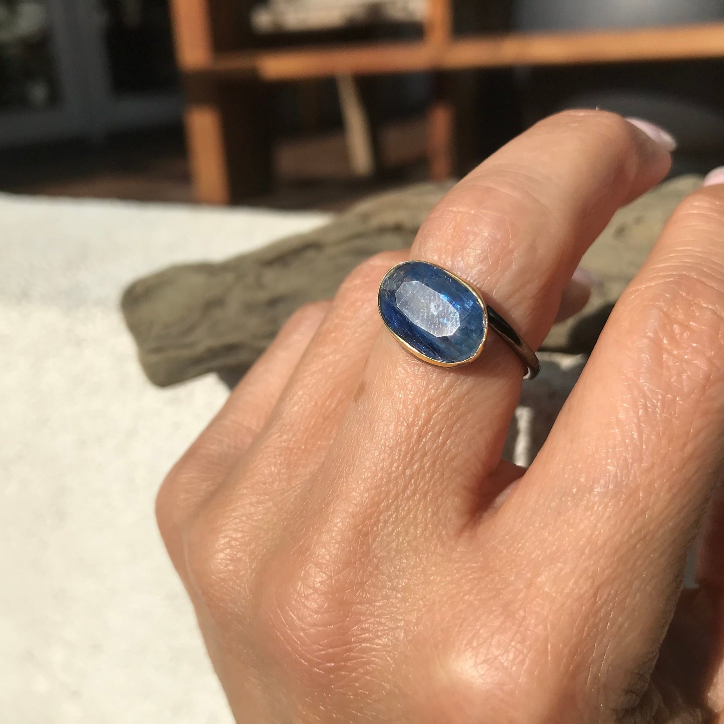 Sterling Silver Blue Kyanite ring 6
