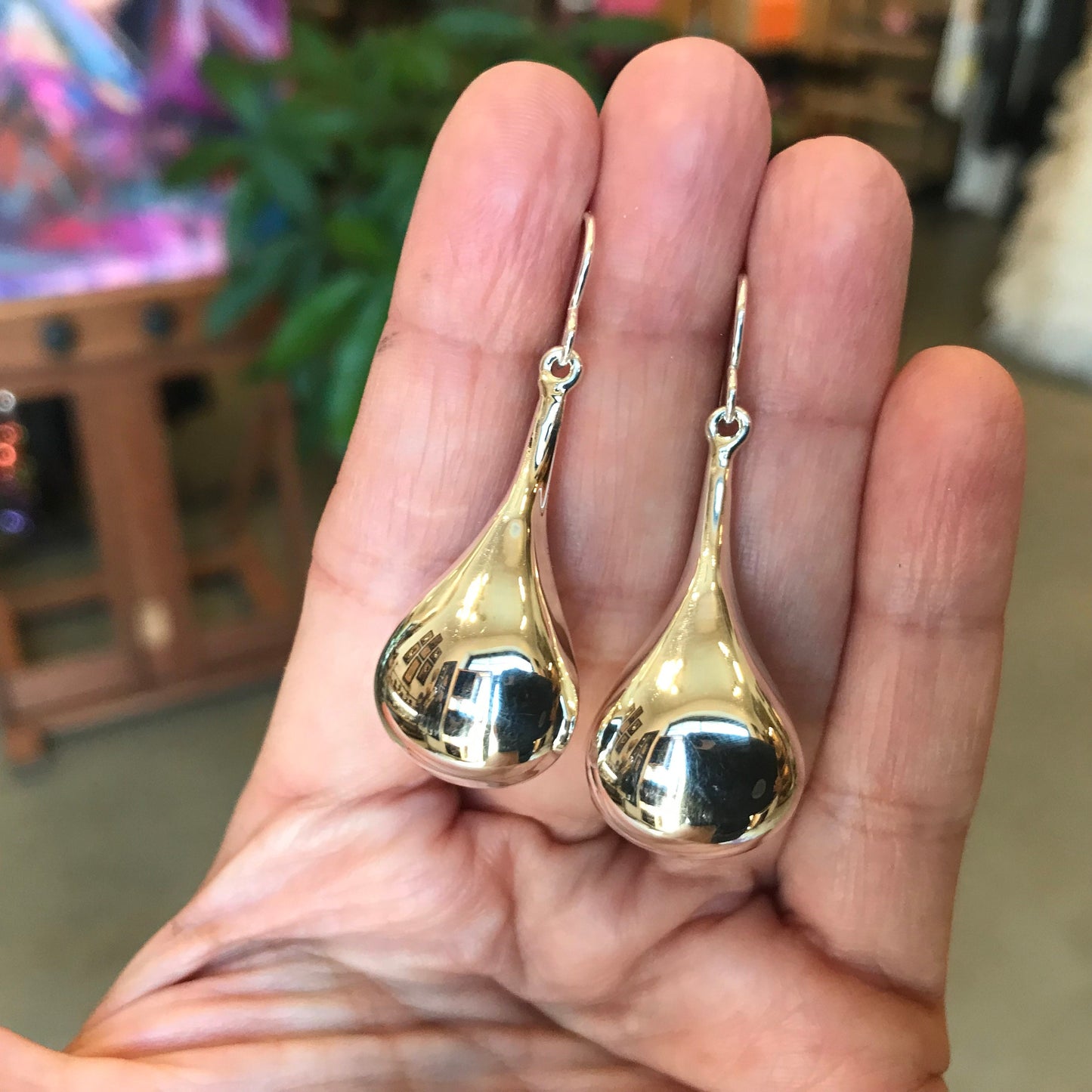 sterling silver dangle water drops dangle  Earrings