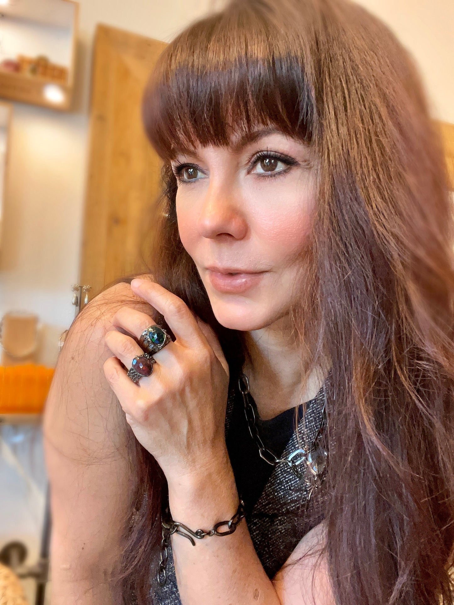 sterling silver mesmerizing natural red fire opal band ring 7.5 RESERVED Do NOT Buy