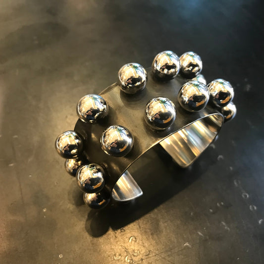 Sterling Silver Modernist edgy Cuff Bracelet