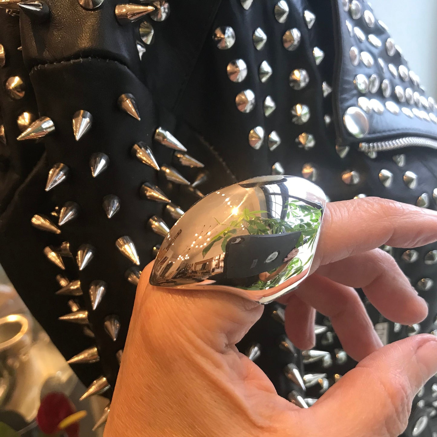 Sterling Silver Modernist Abstract oversize Statement Ring 6 7 8 9 10