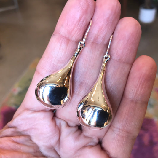 sterling silver dangle water drops dangle  Earrings