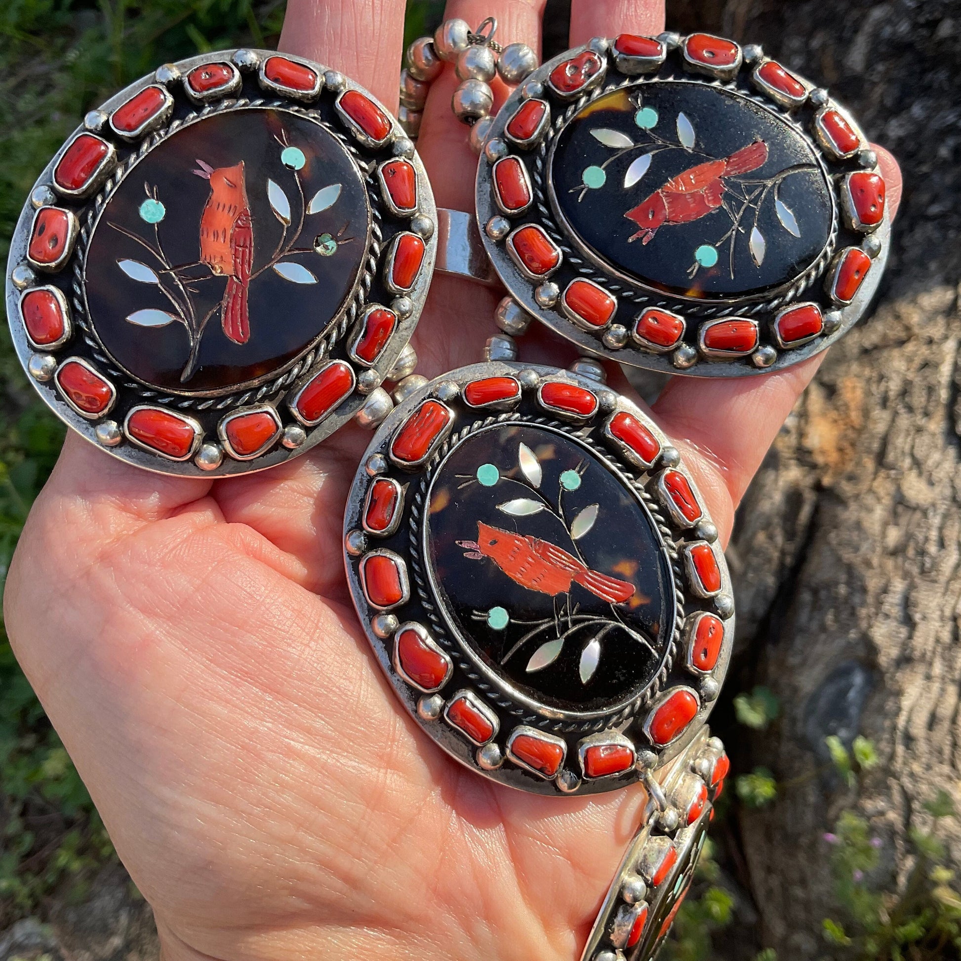 Exquisite Vintage Navajo Native American Coral Sterling Silver Bracelet Exquisite Vintage Navajo Native American Coral Sterling Silver Bracelet