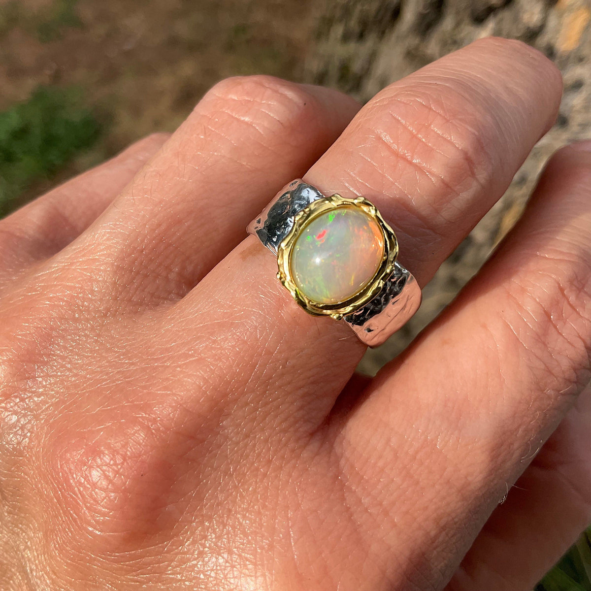 Jewelry | New Elegant 925 Silver Princess Cut Opal Ring Jewelry | New Elegant 925 Silver Princess Cut Opal Ring