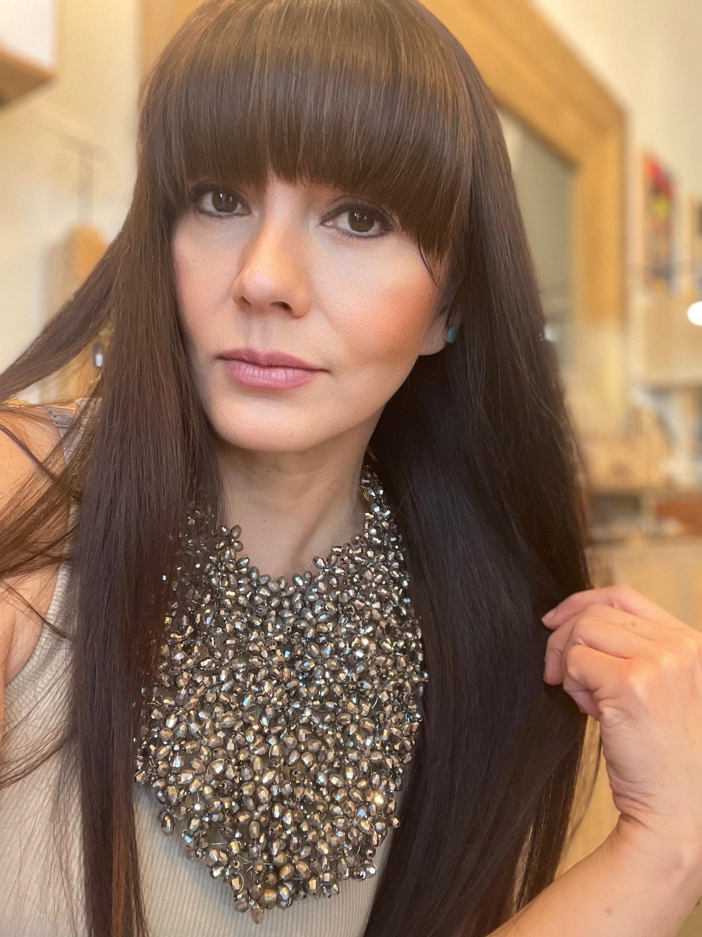 Statement Vilaiwan crystal beaded necklace