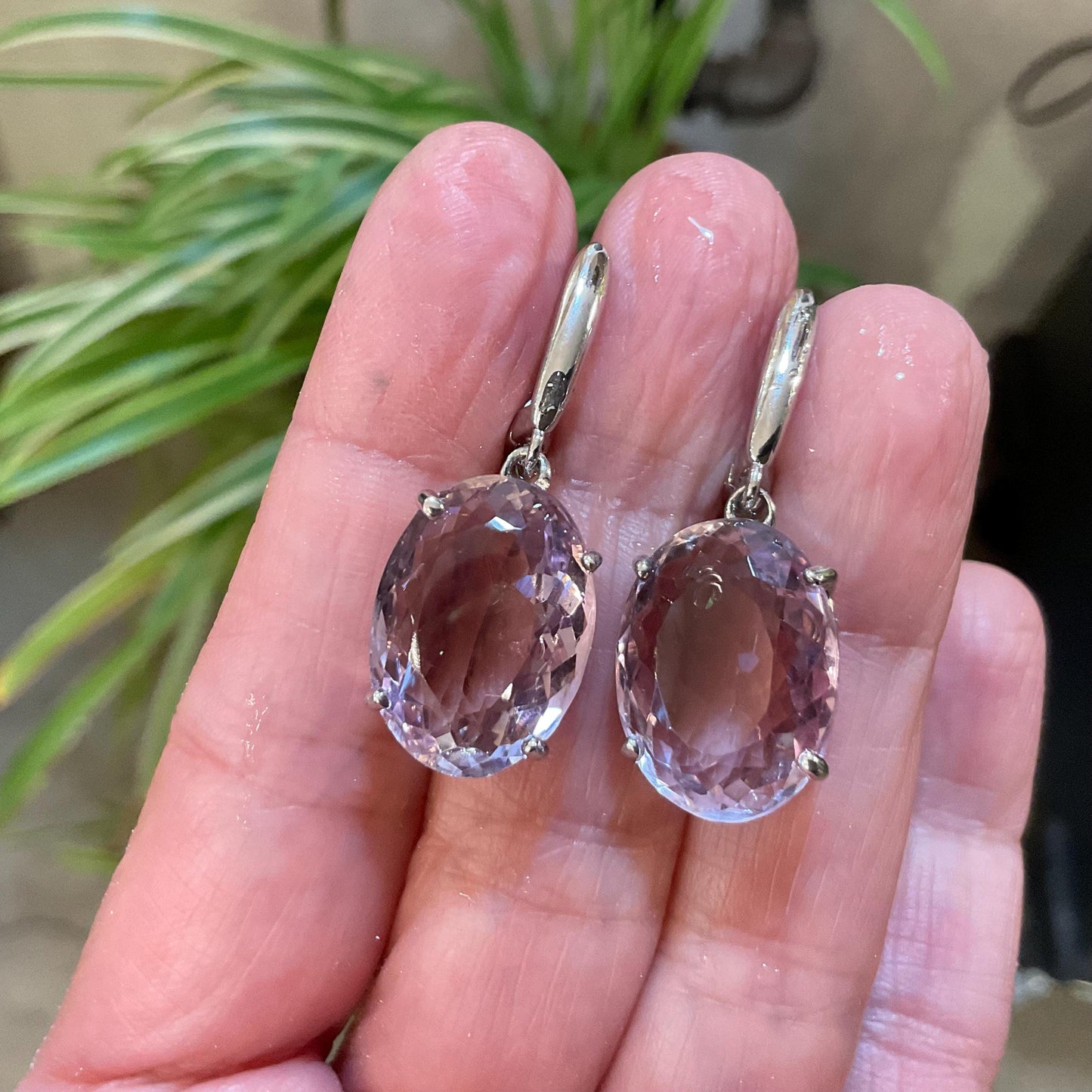 Sterling silver natural Ametrine dangle Earrings