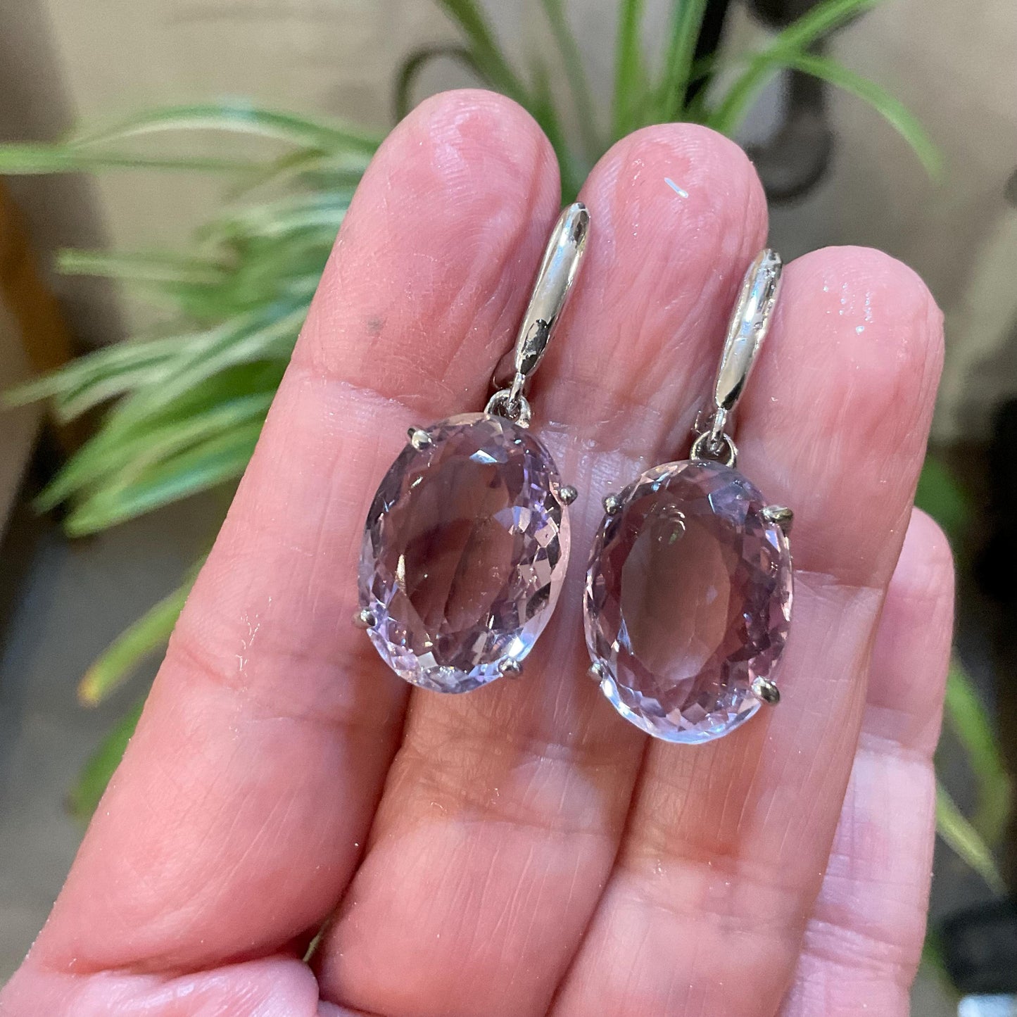 Sterling silver natural Ametrine dangle Earrings