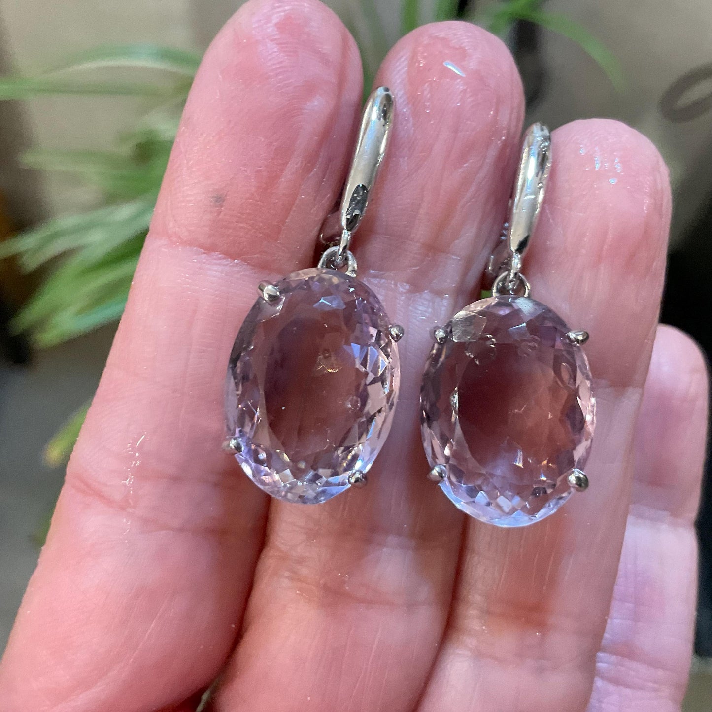 Sterling silver natural Ametrine dangle Earrings