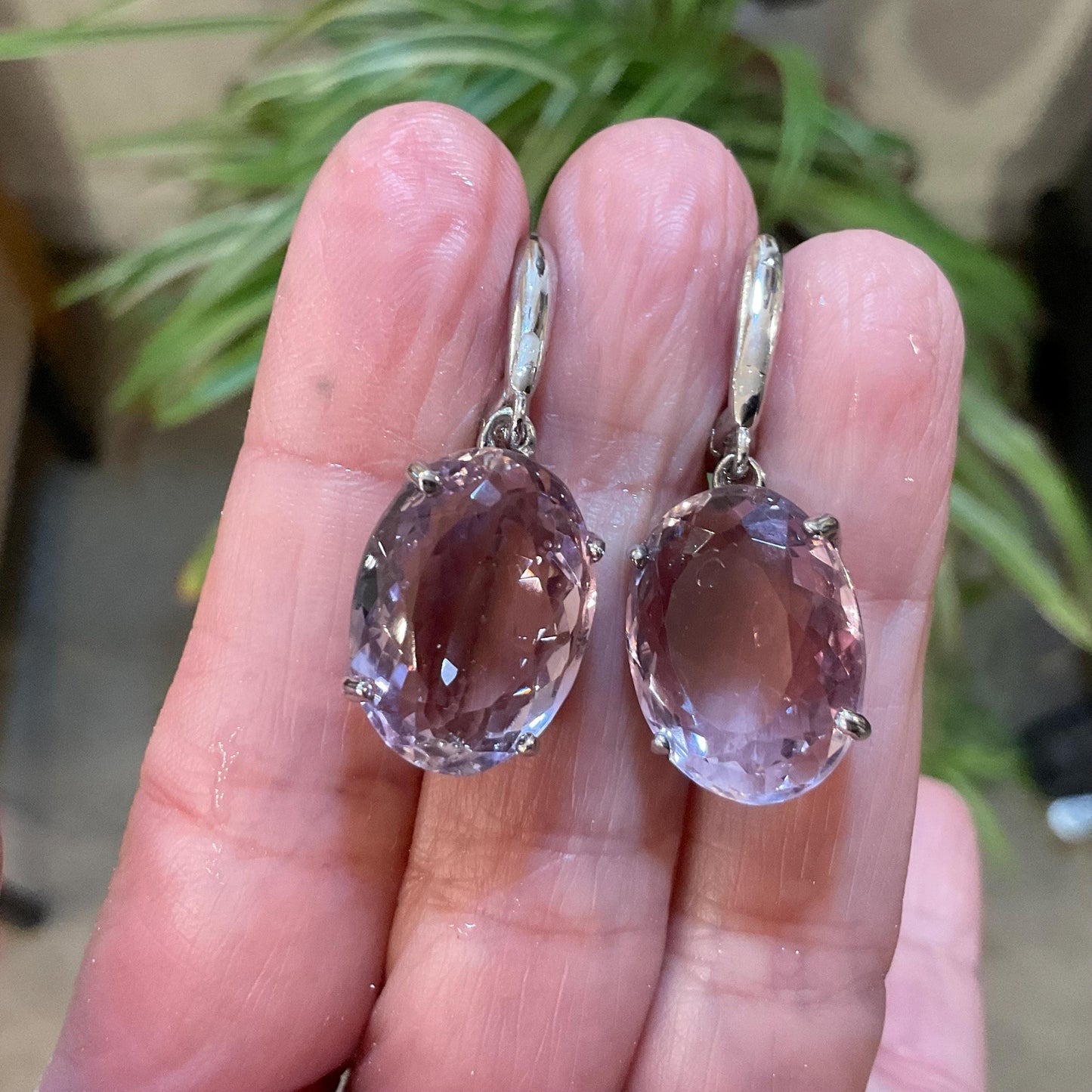 Sterling silver natural Ametrine dangle Earrings