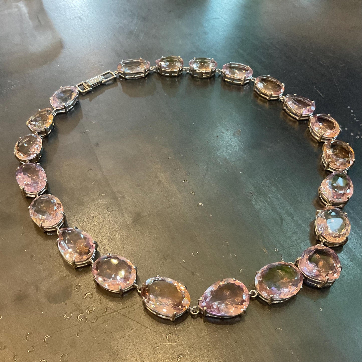 Sterling silver natural ametrine statement necklace