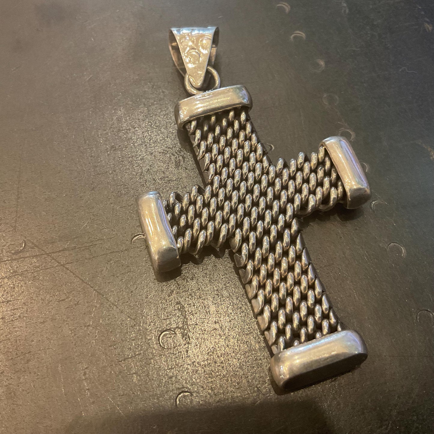 sterling silver unisex cross Pendant handmade