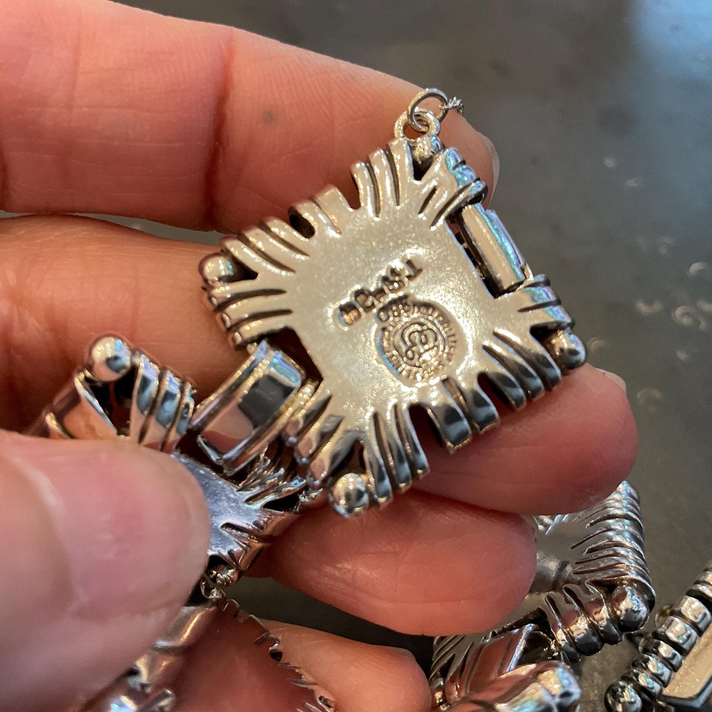 sterling silver modernist vintage signed William Spratling  Bracelet earrings set