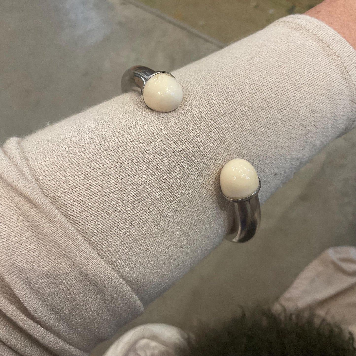 sterling silver vintage choker modernist necklace cuff and earrings set