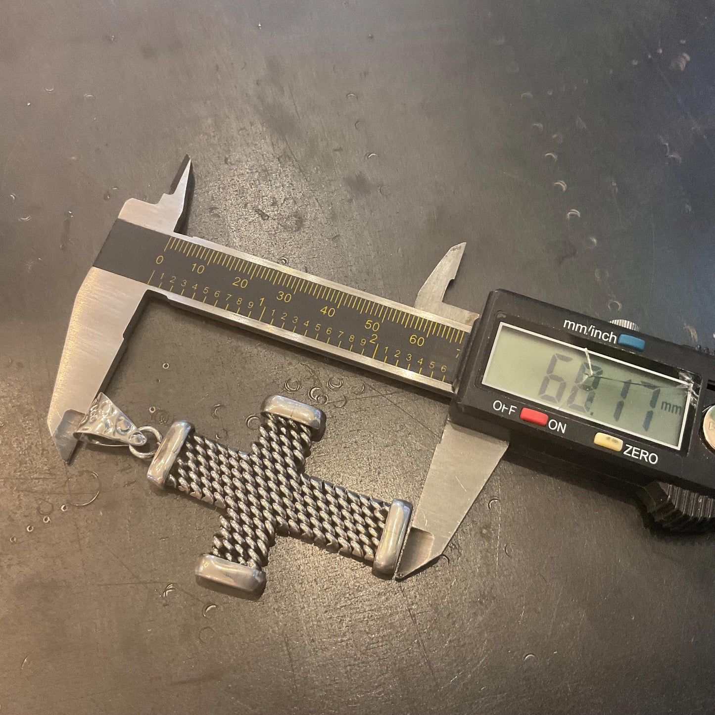 sterling silver unisex cross Pendant handmade