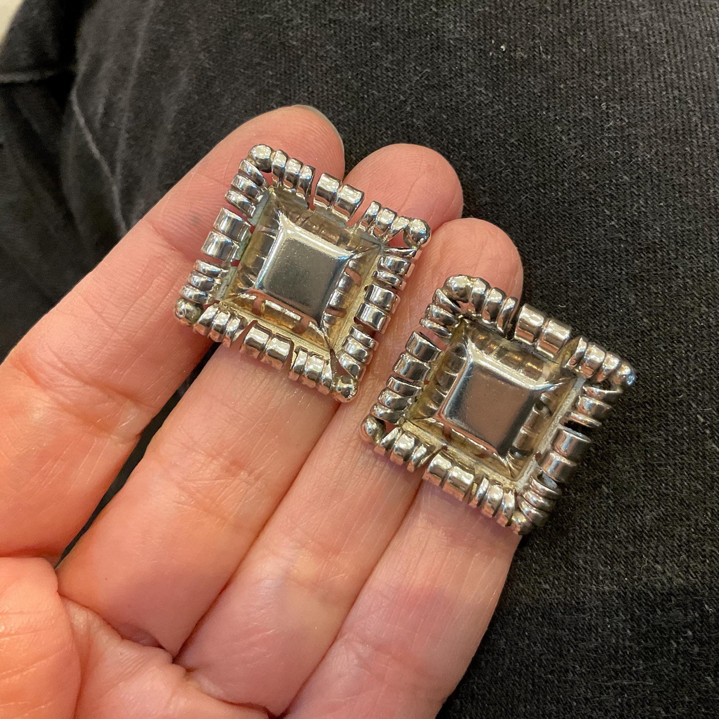 sterling silver modernist vintage signed William Spratling  Bracelet earrings set