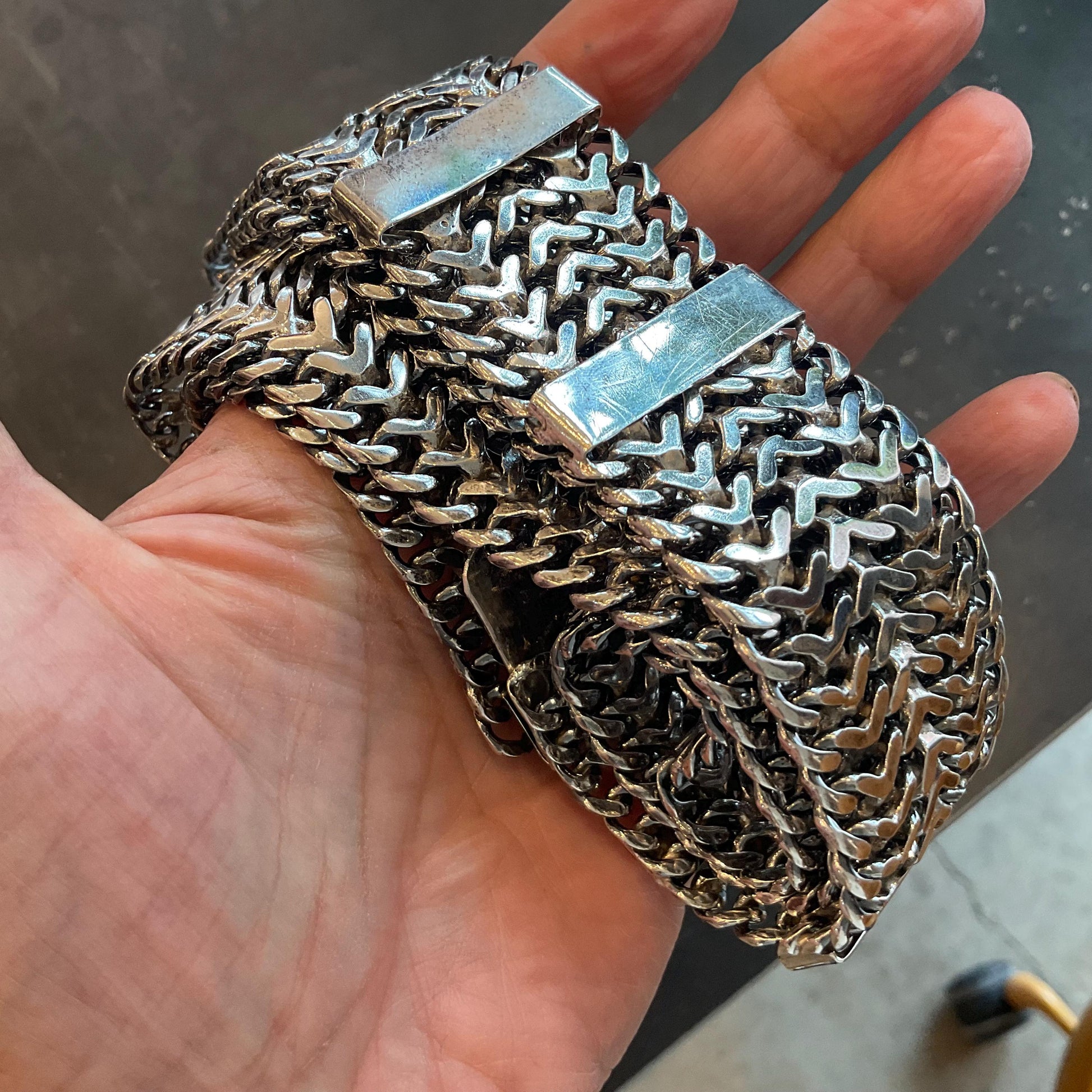 Sterling silver vintage chain belt Colors Of Etnika