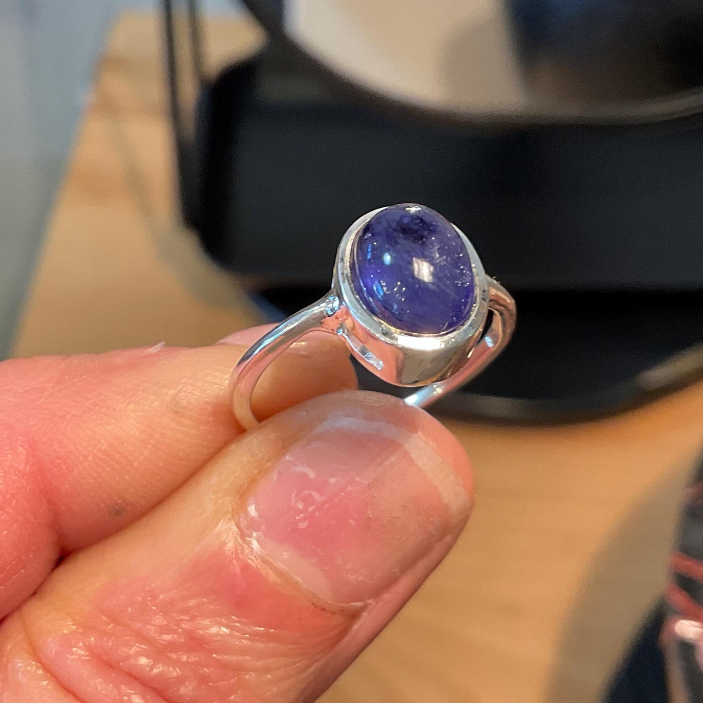 sterling silver natural dainty blue sapphire ring 6 Colors Of Etnika