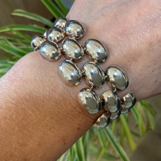 Sterling Silver Modernist Abstract Vintage Bracelet