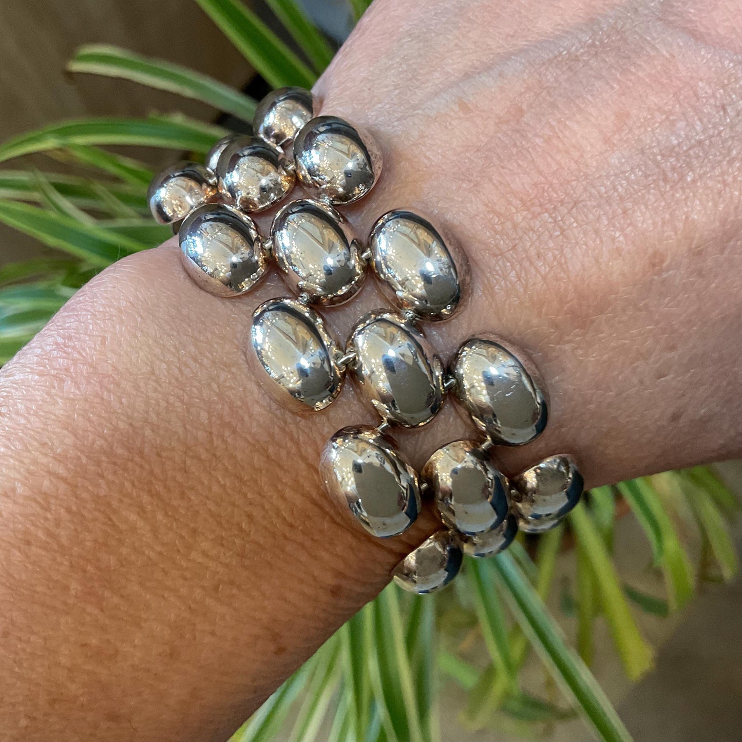 Sterling Silver Modernist Abstract Vintage Bracelet Colors Of Etnika