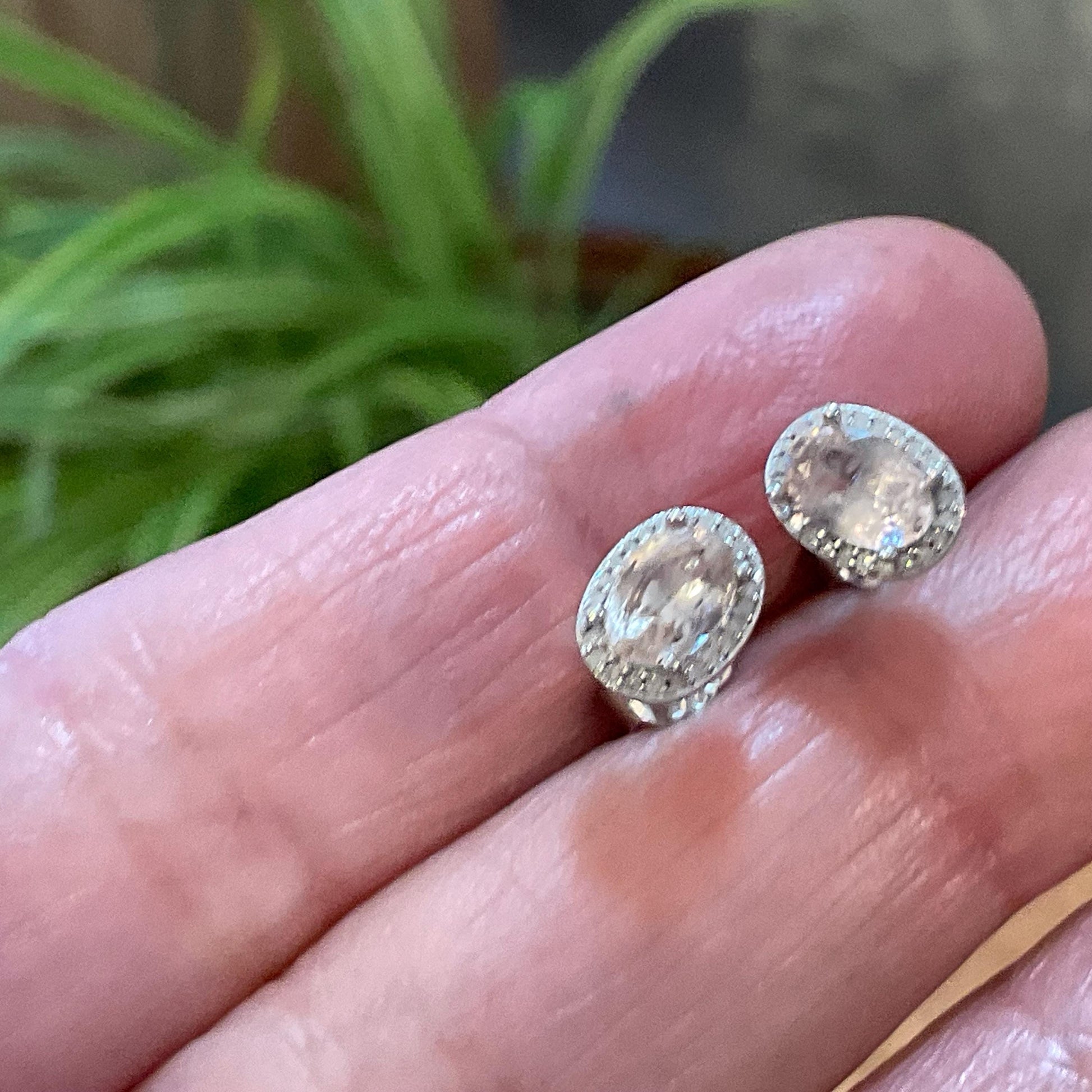 sterling silver Pink morganite natural diamond post Earrings Colors Of Etnika