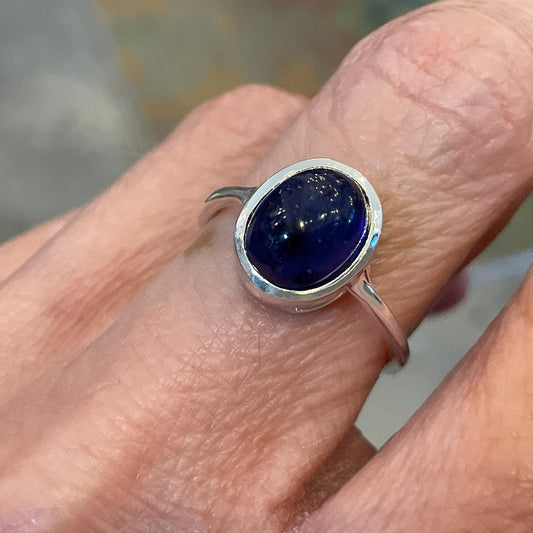 sterling silver natural dainty blue sapphire ring 6