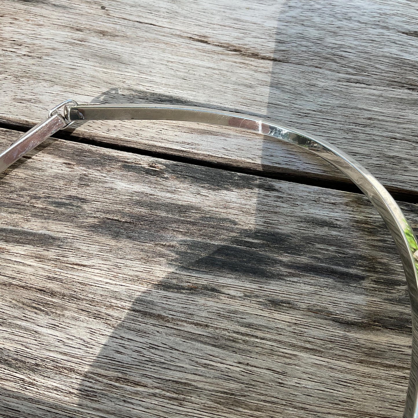 sterling silver vintage choker modernist necklace Colors Of Etnika