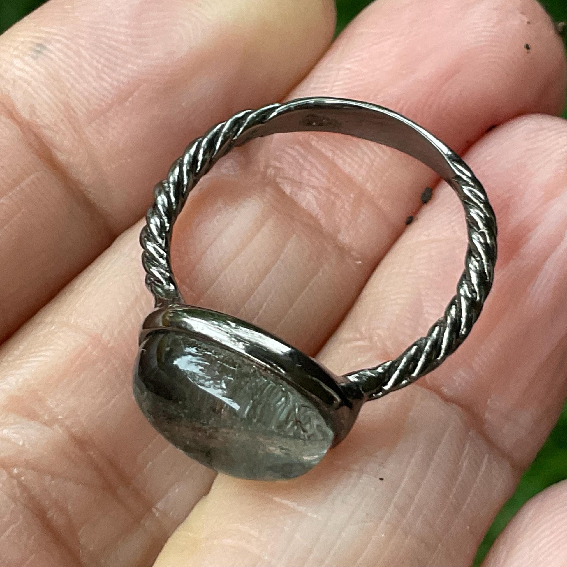 sterling silver ghost quartz dainty ring 7 Colors Of Etnika
